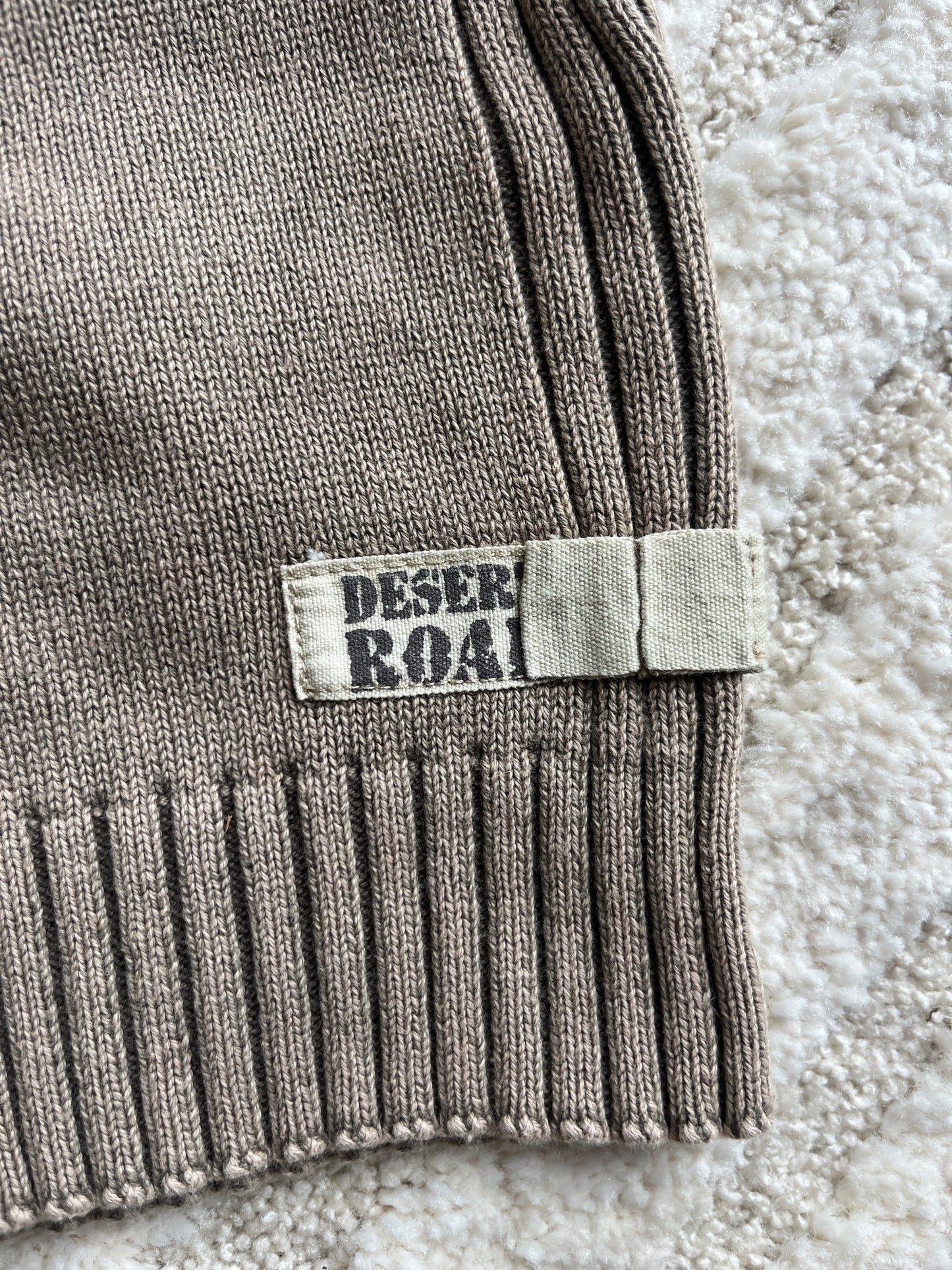 Pull sans manches en maille marron à col V TAO - 6 mois