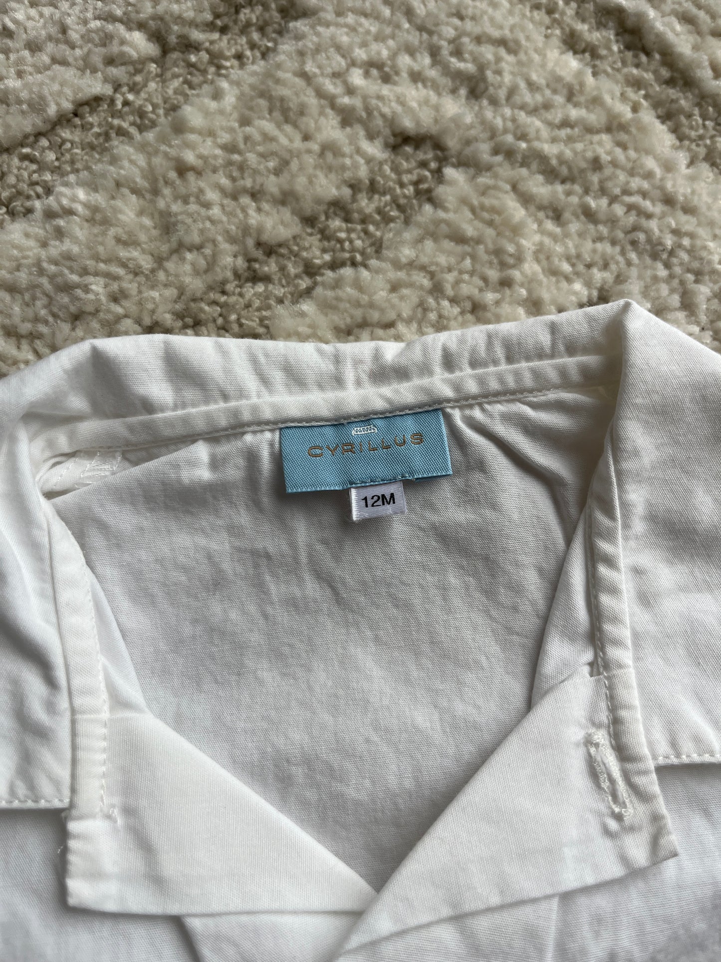 Chemise à manches courtes blanche légère Cyrillus - 12 mois