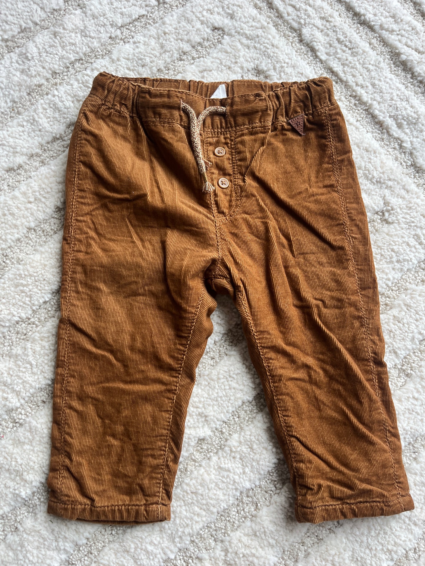 Pantalon velours côtelé camel H&M - 74 cm