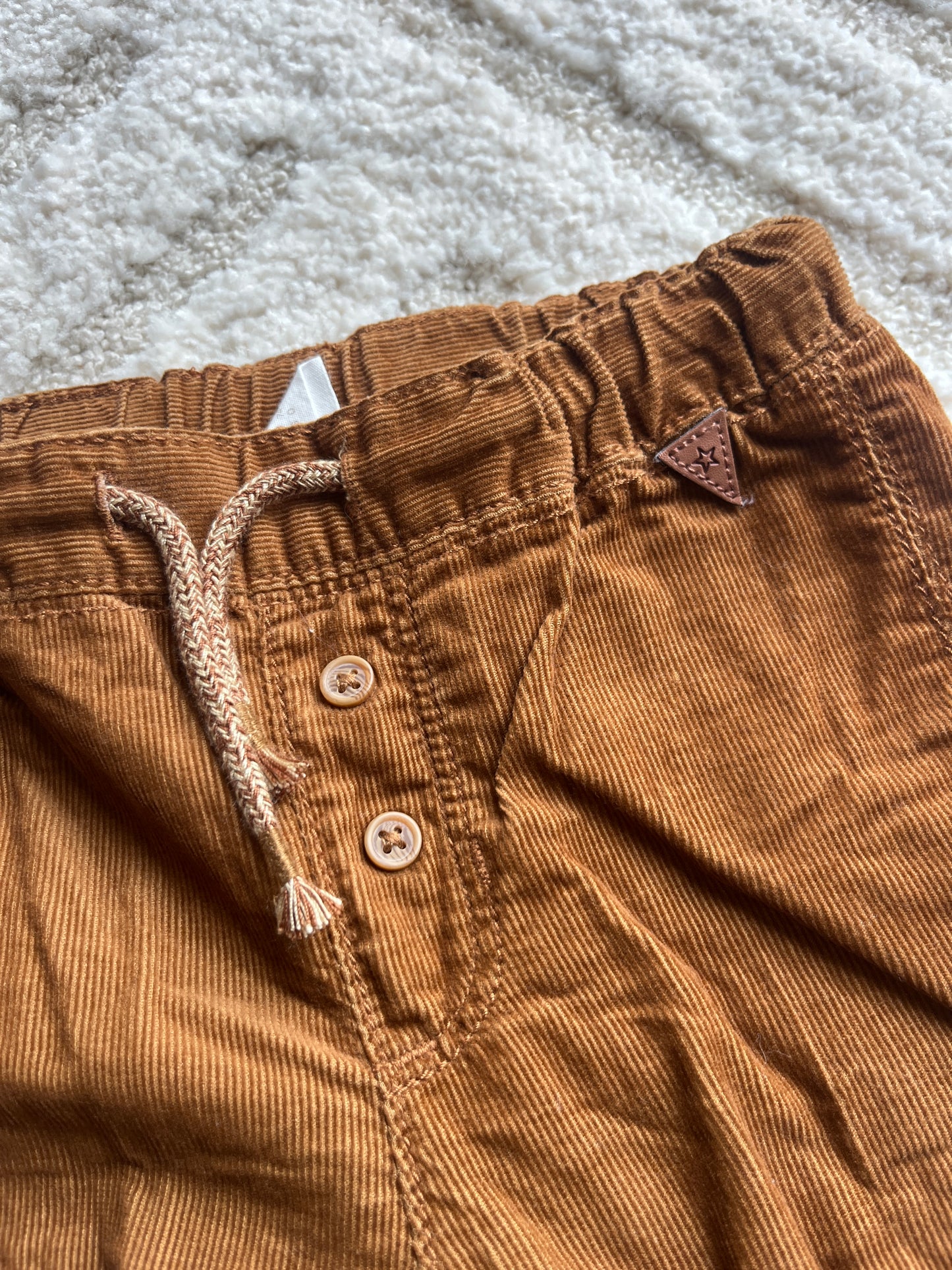 Pantalon velours côtelé camel H&M - 74 cm