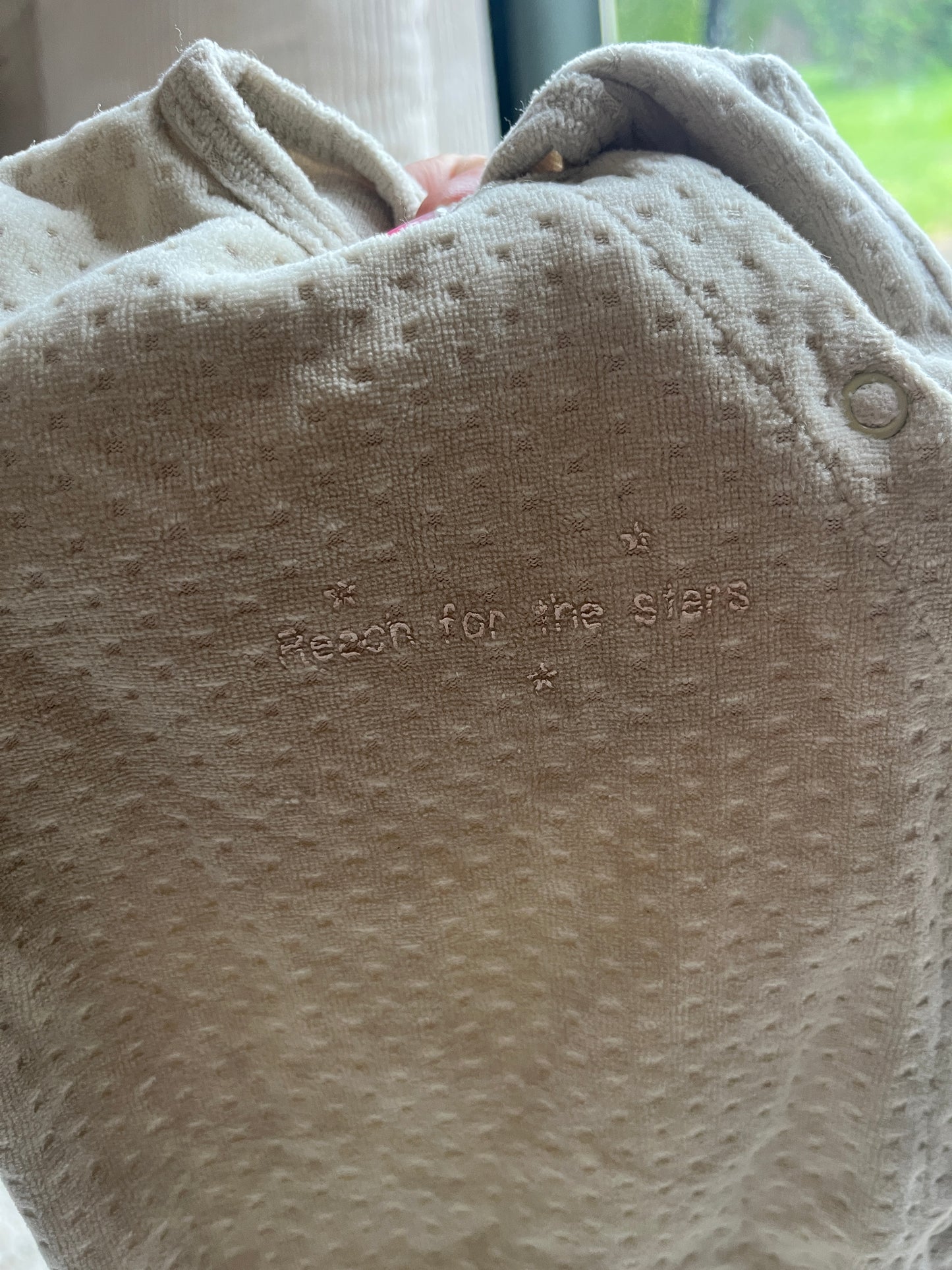 Pyjama velours vert olive effet matelassé - 0 mois