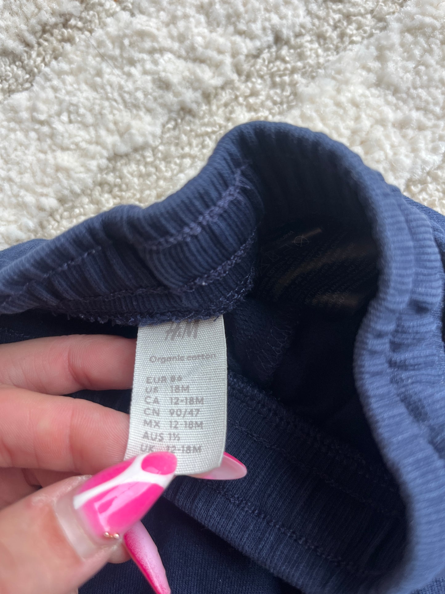 Short en jersey bleu marine type cargo H&M - 86 cmh