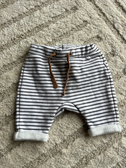 Pantalon chill blanc avec rayures et ourlets polaires TAO - 1 mois