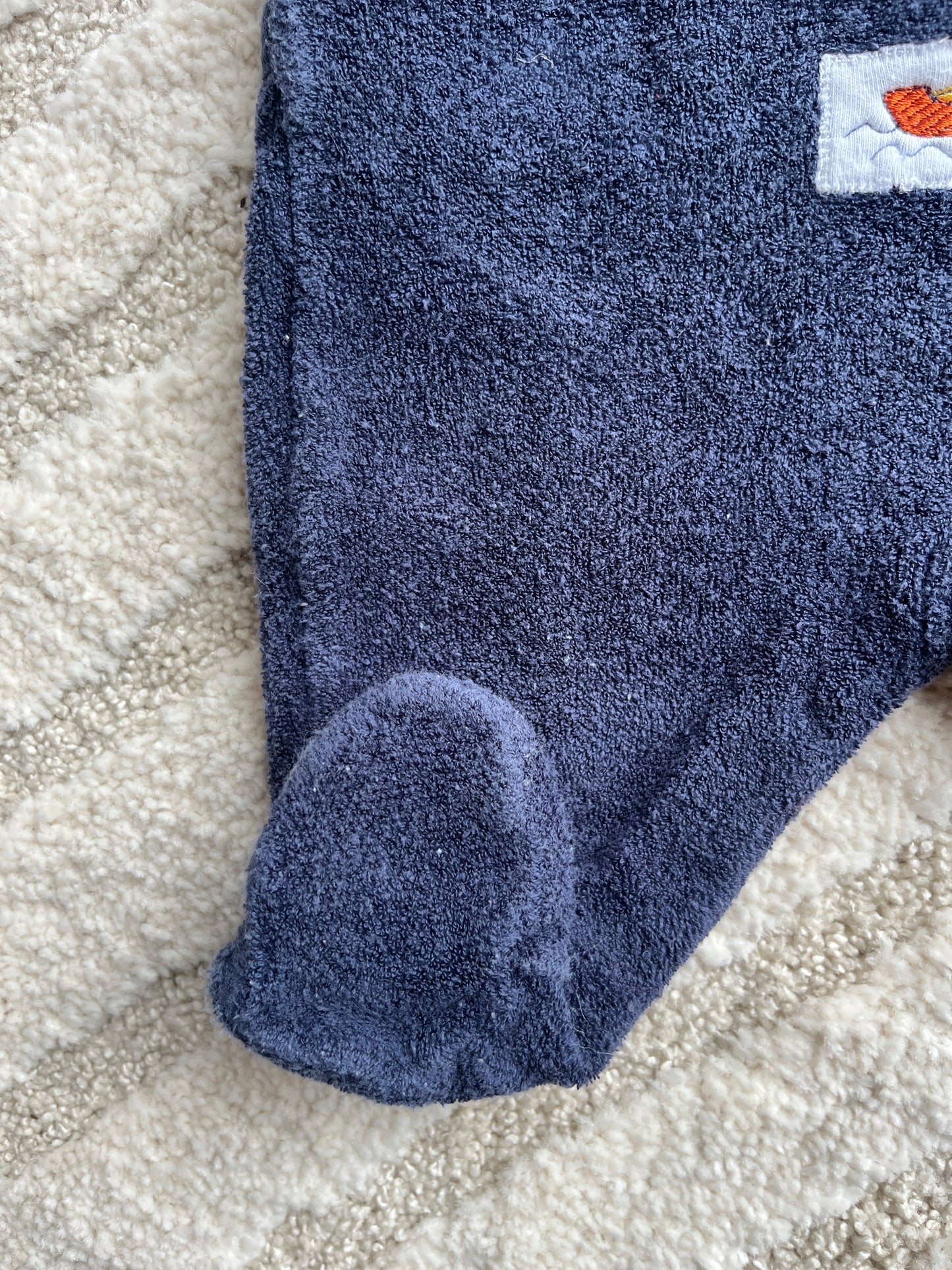 Pyjama velours bleu vintage Sergent Major - 1 mois