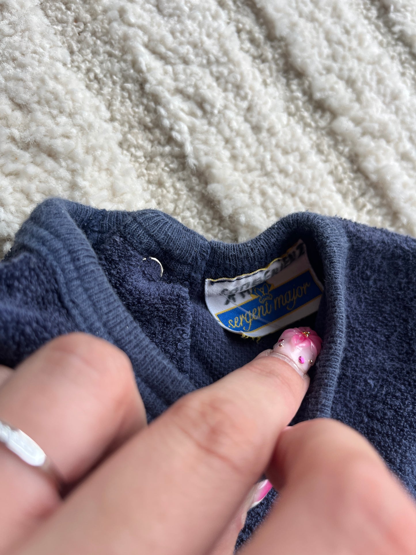 Pyjama velours bleu vintage Sergent Major - 1 mois