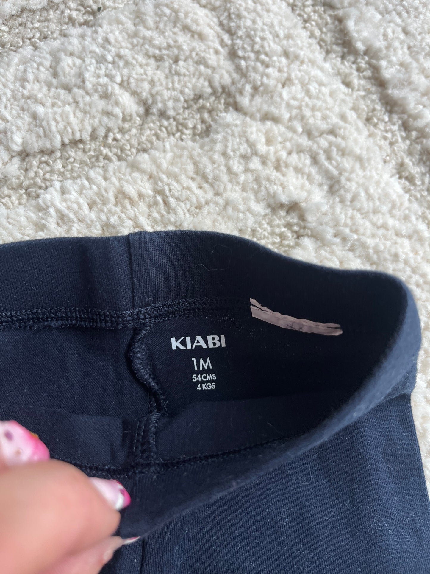 Legging en jersey bleu marine Kiabi - 1 mois