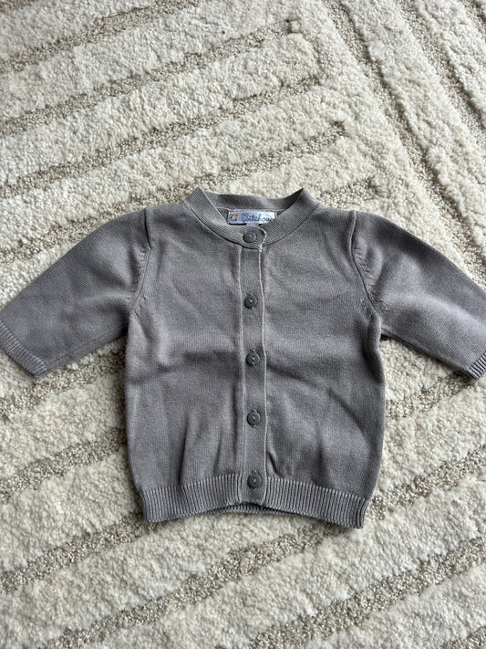 Cardigan à manches longues gris/marron Kitchoun - 1 mois