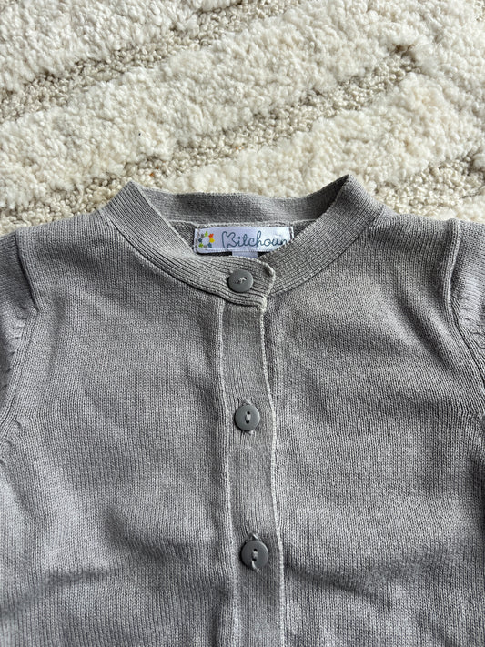 Cardigan à manches longues gris/marron Kitchoun - 1 mois