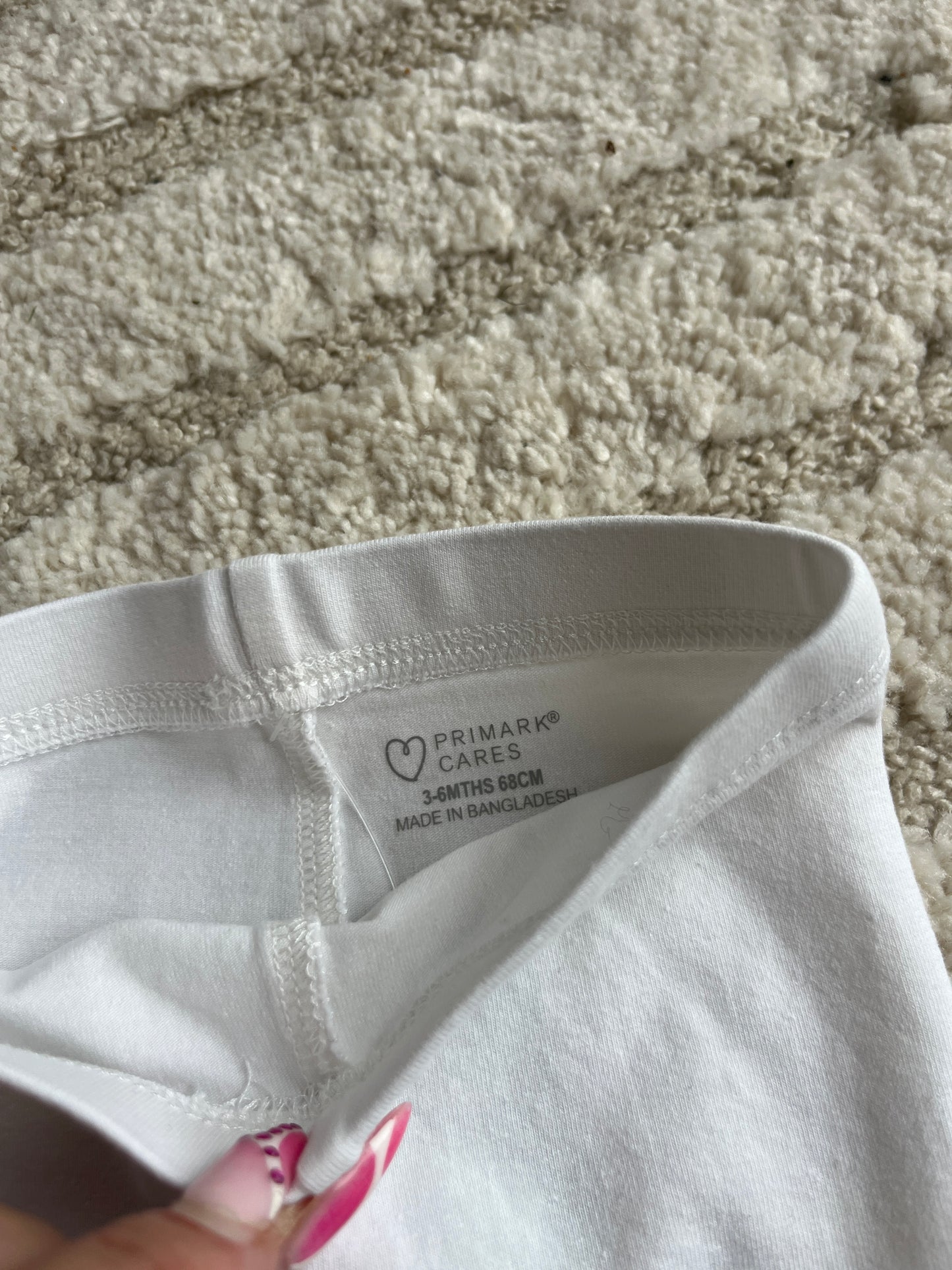 Legging en jersey blanc Primark - 68 cm