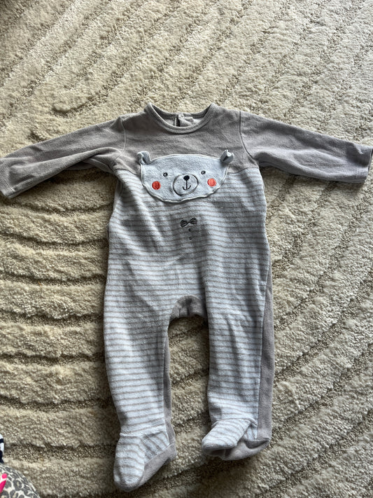 Pyjama velours beige ourson Sucre d’Orge - 12 mois