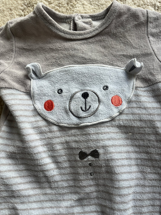 Pyjama velours beige ourson Sucre d’Orge - 12 mois