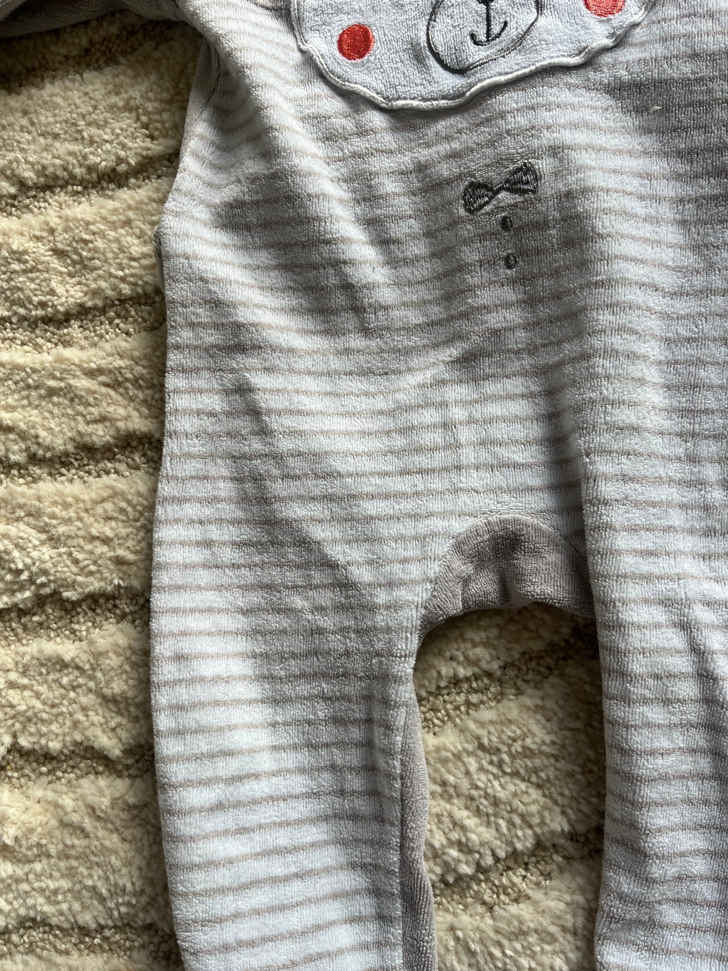 Pyjama velours beige ourson Sucre d’Orge - 12 mois