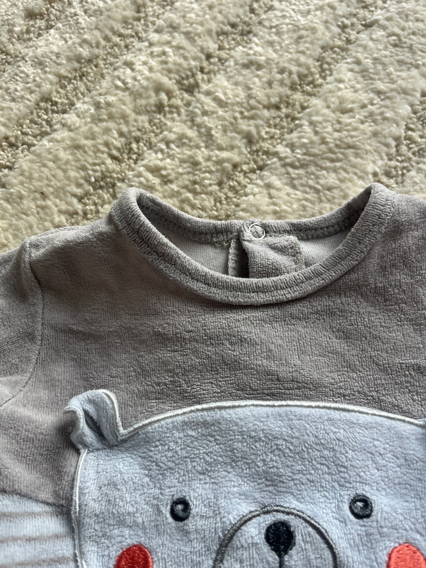 Pyjama velours beige ourson Sucre d’Orge - 12 mois
