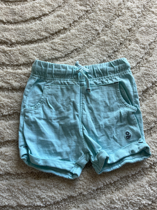 Short en jersey bleu cyan Obaïbi - 18 mois