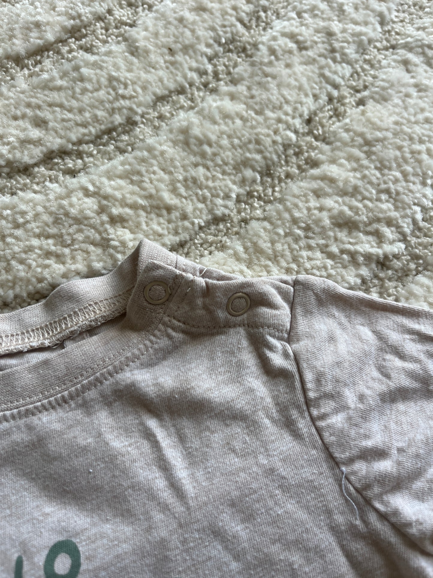 T-shirt à manches courtes beige chiné « hello Summer » - 24 mois