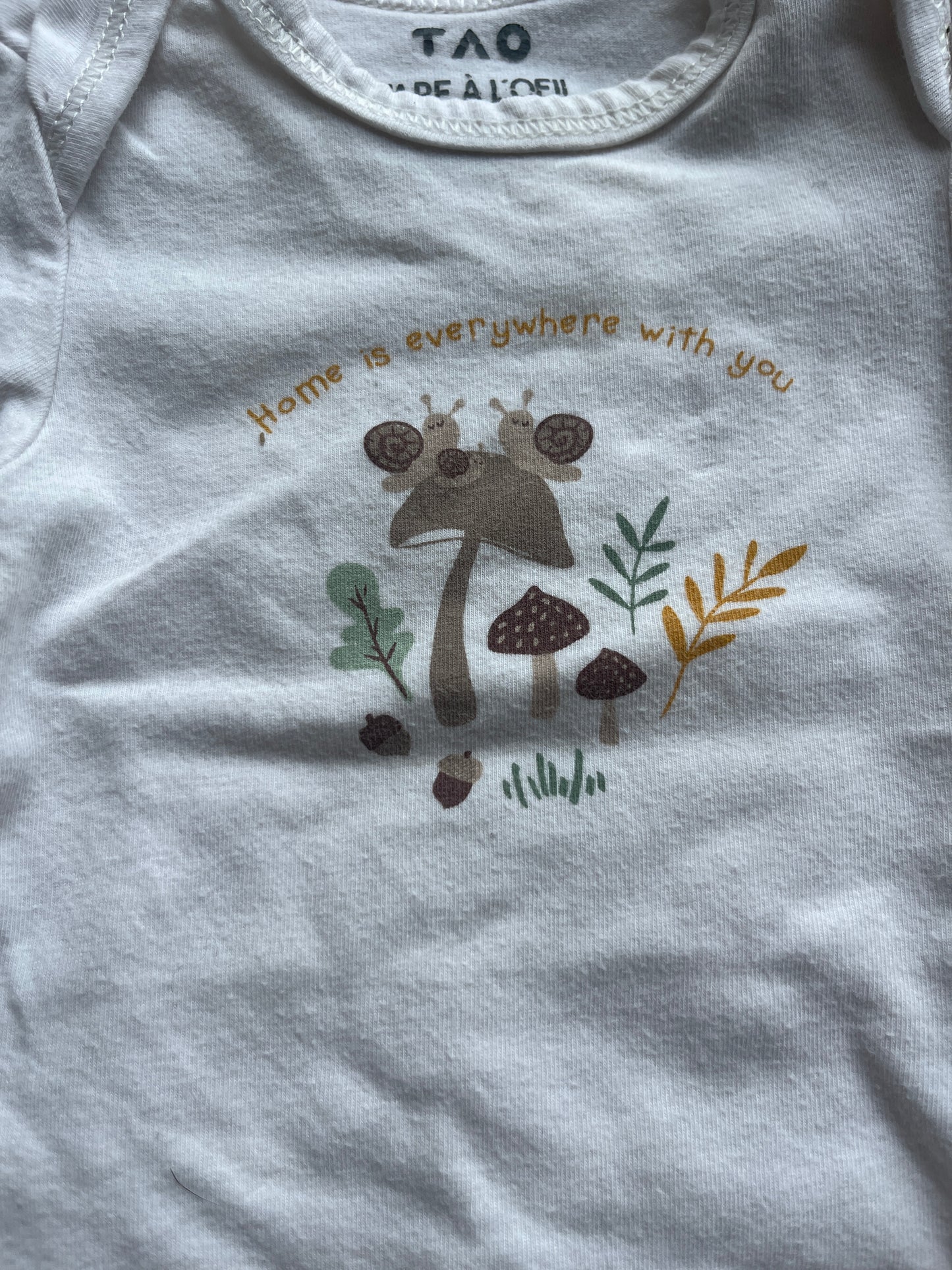 Lot de 2 bodies à manches longues motifs forêt TAO - 3 mois