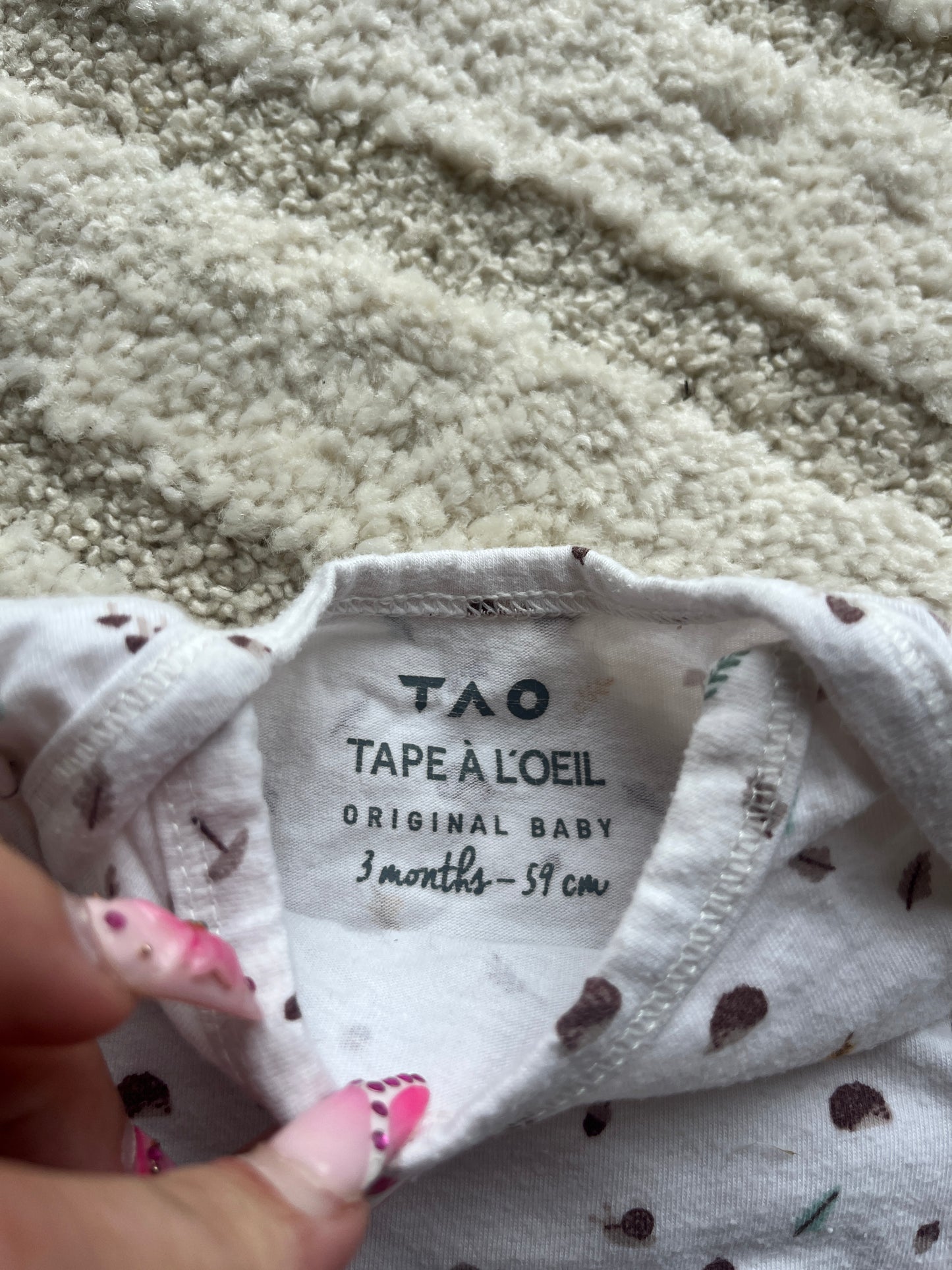 Lot de 2 bodies à manches longues motifs forêt TAO - 3 mois