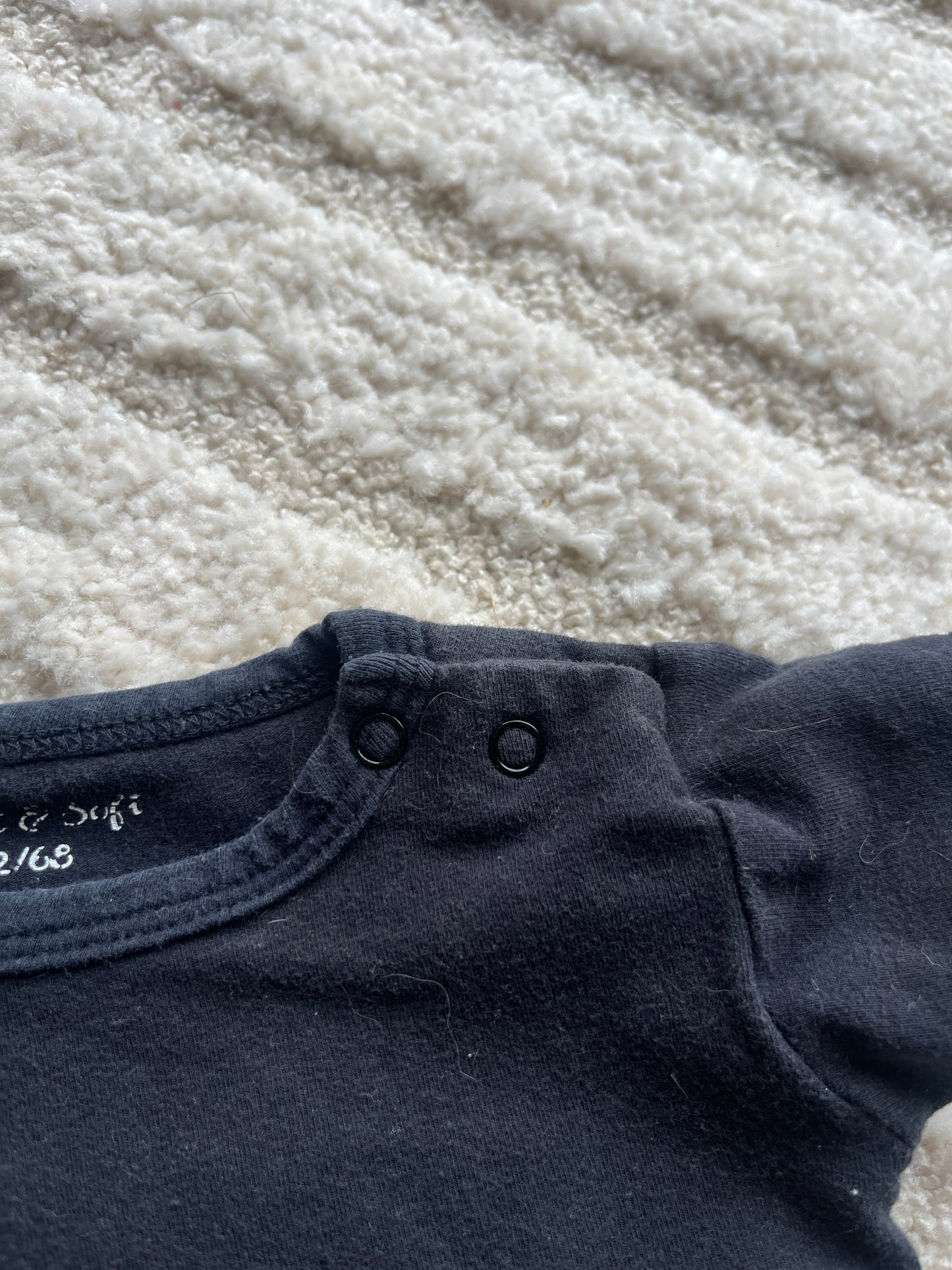 Body à manches courtes noir Sweet & Soft - 3/6 mois