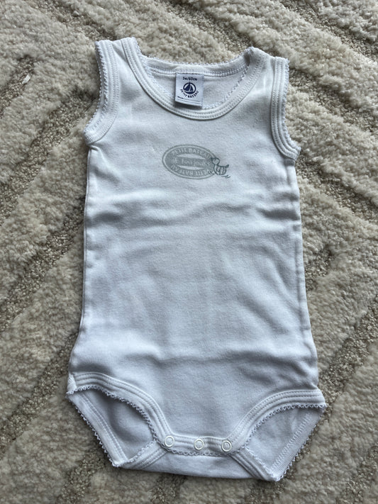 Body sans manches blanc Petit Bateau - 3 mois