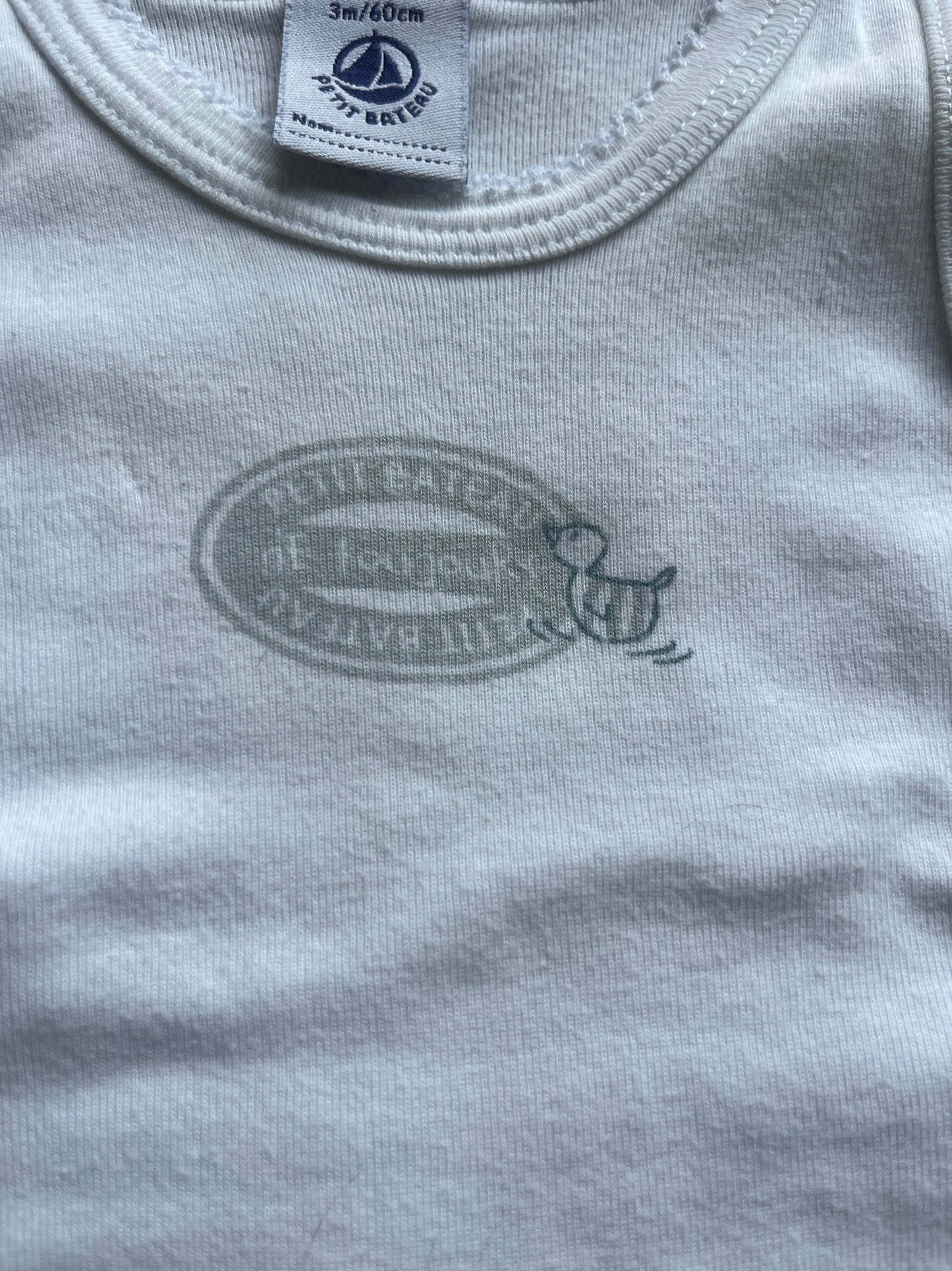 Body sans manches blanc Petit Bateau - 3 mois