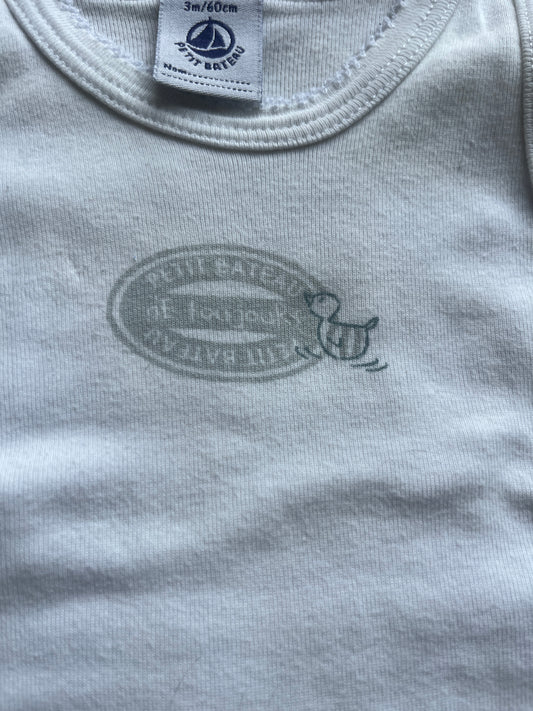 Body sans manches blanc Petit Bateau - 3 mois