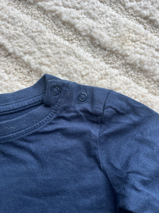 T-shirt à manches longues bleu marine Primark - 68 cm