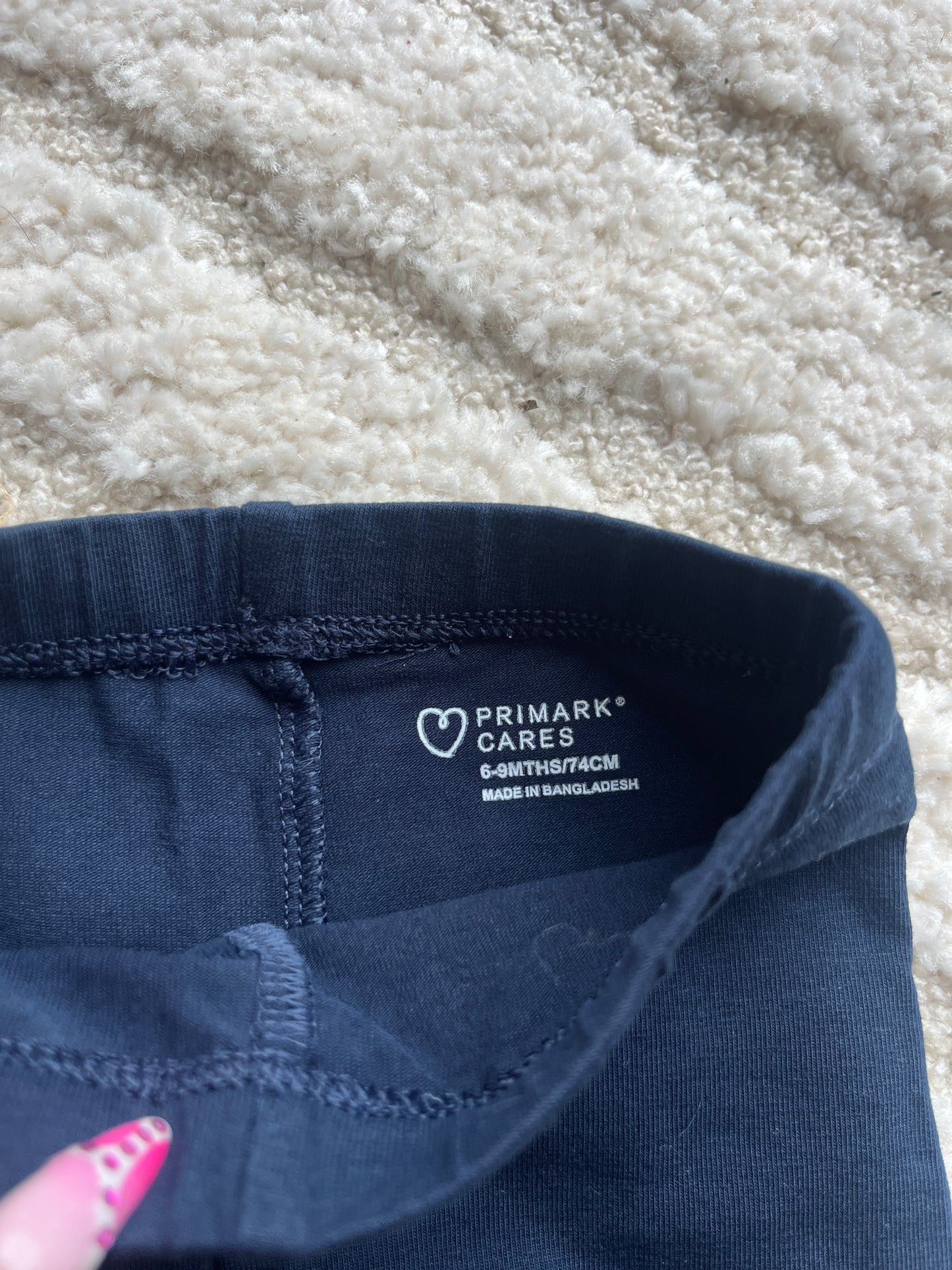 Legging en jersey bleu marine Primark - 74 cm
