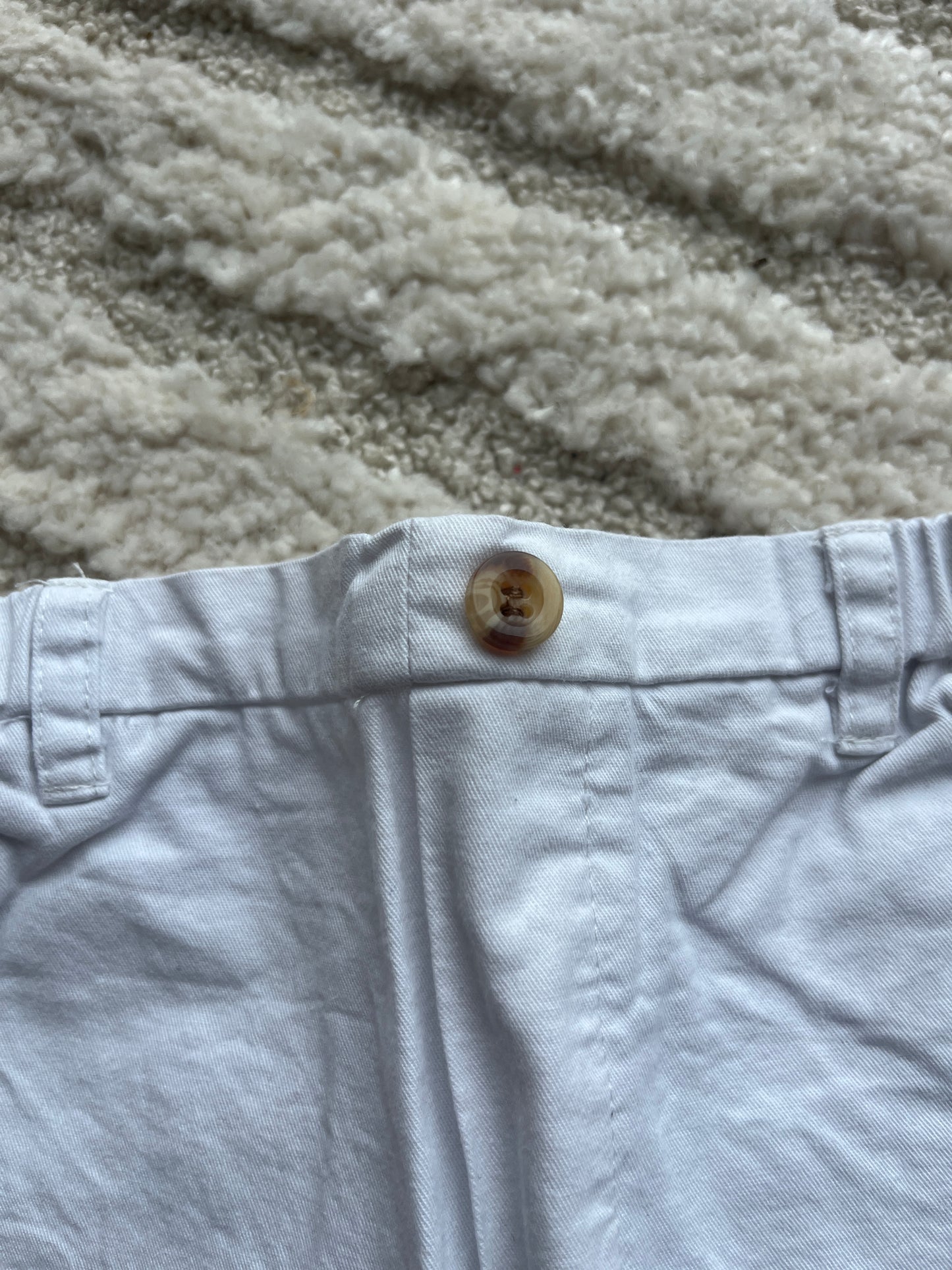 Pantalon léger blanc avec poches - 6/9 mois