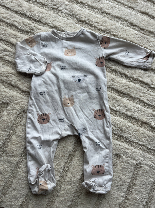 Pyjama léger avec motifs têtes d’animaux Kiabi - 6 mois