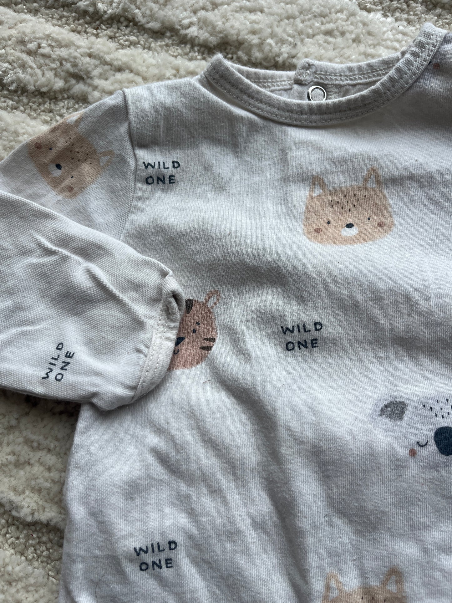 Pyjama léger avec motifs têtes d’animaux Kiabi - 6 mois