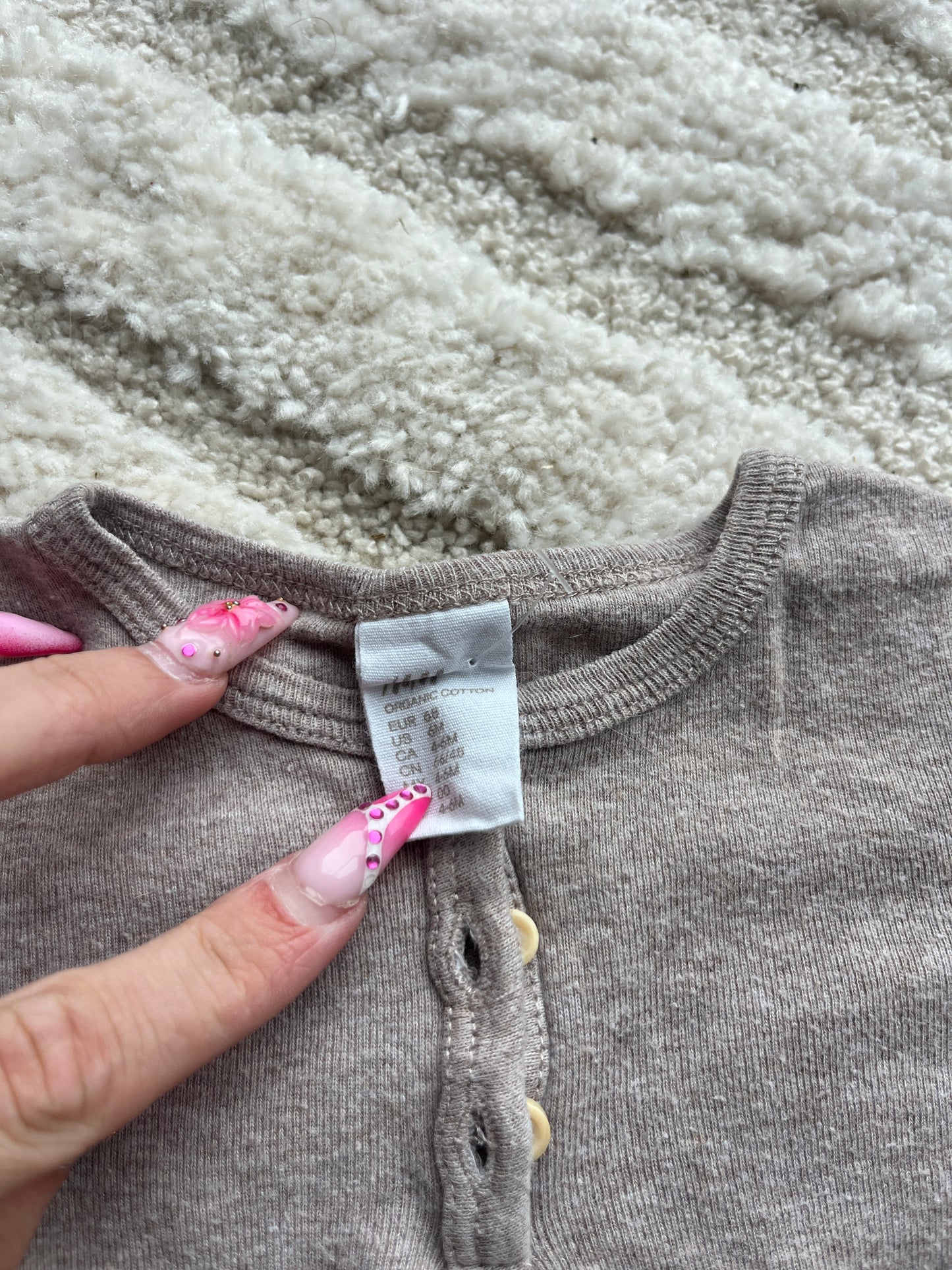 Ensemble cocooning beige haut + legging H&M - 6 mois