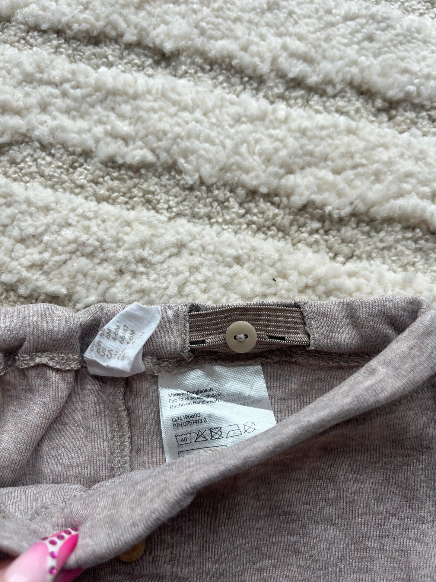 Ensemble cocooning beige haut + legging H&M - 6 mois