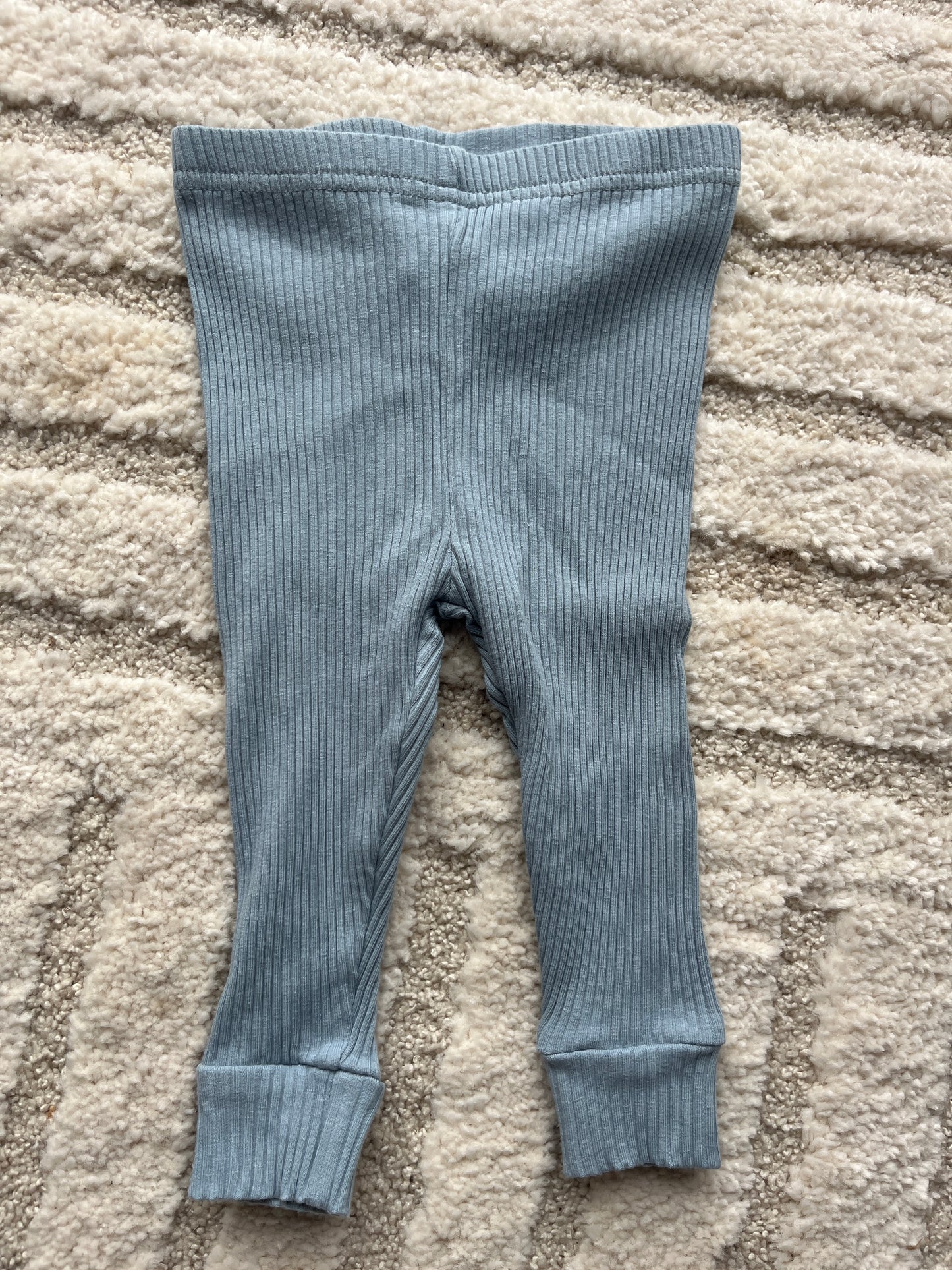 Ensemble haut + legging côtelé vert d’eau Cozy Club - 6/9 mois