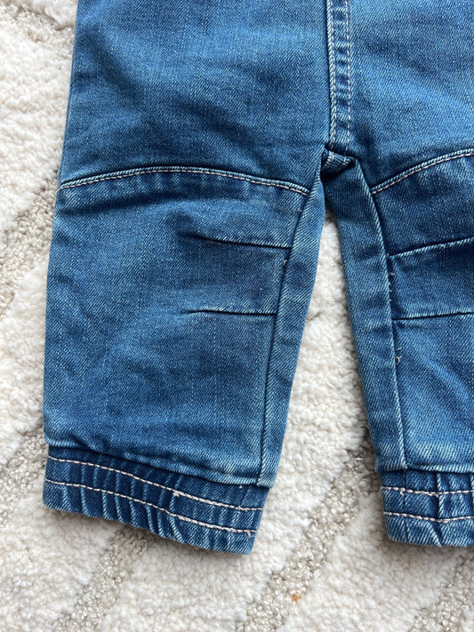Jean bleu avec coutures apparentes - 6 mois