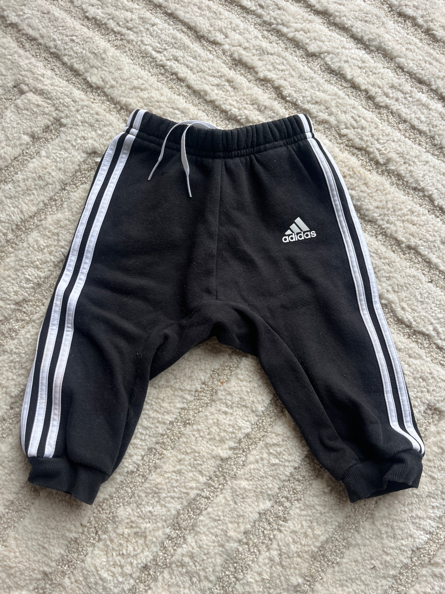 Jogging noir molletonné à l’intérieur Adidas - 6/9 mois