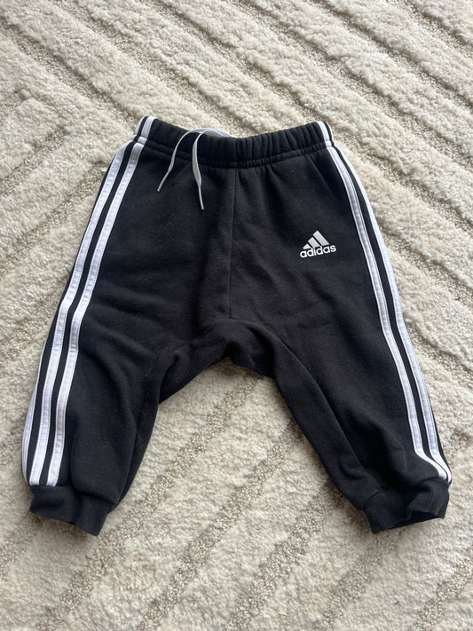 Jogging noir molletonné à l’intérieur Adidas - 6/9 mois