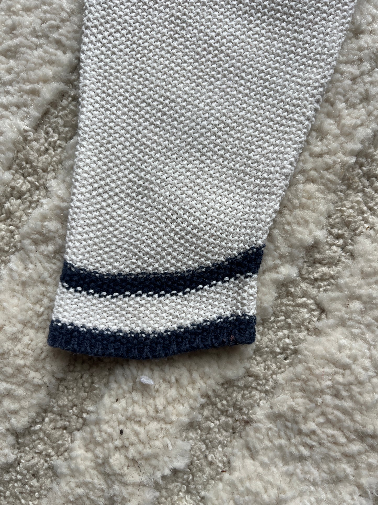 Ensemble en maille beige et bleu marine cardigan + legging Cyrillus - 9 mois