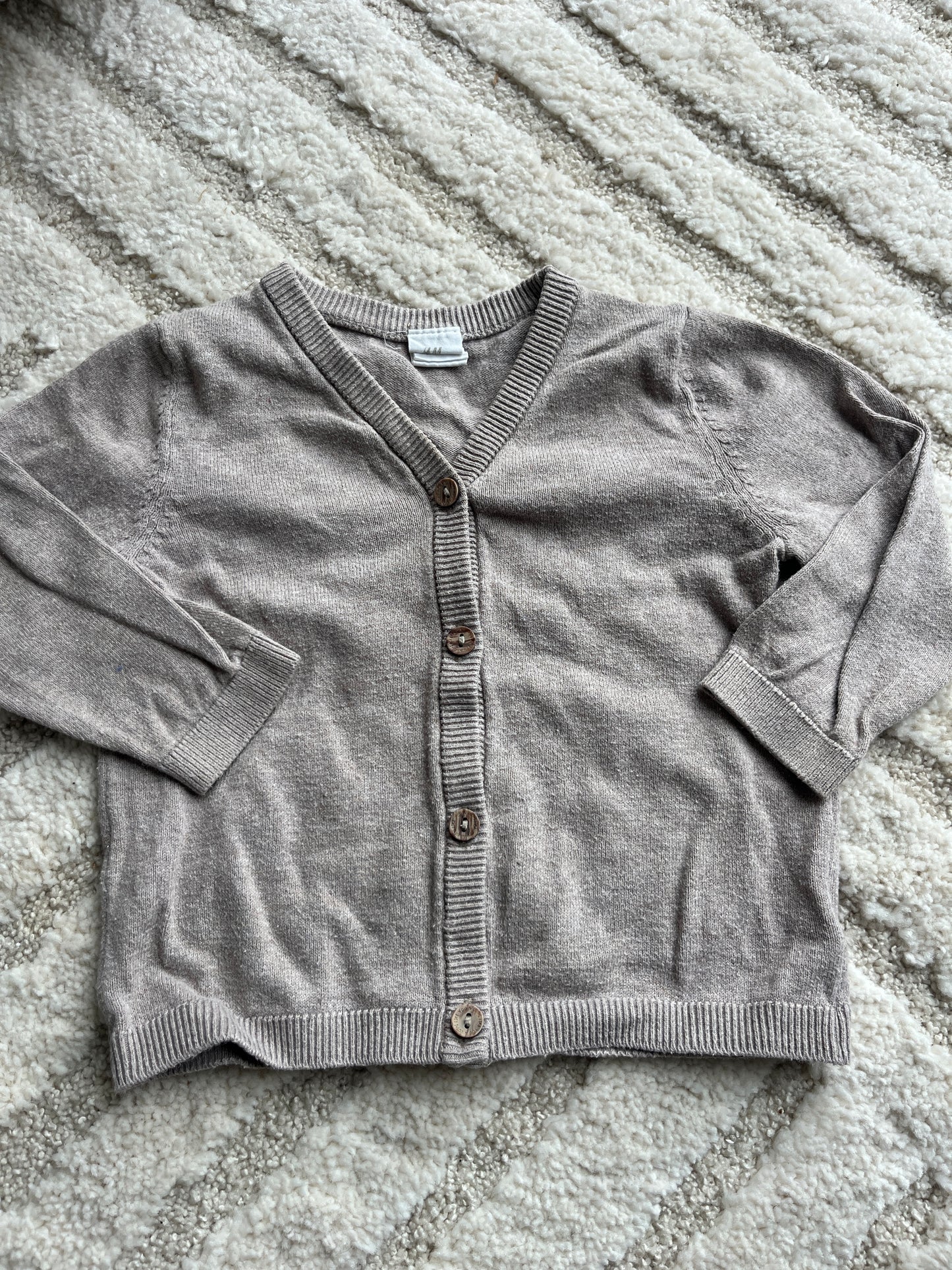 Ensemble cocooning beige cardigan + legging H&M - 12 mois (74cm)