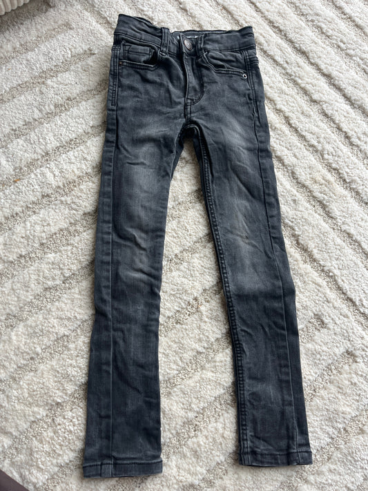 Jean noir/gris foncé effet délavé super skinny - 6 ans