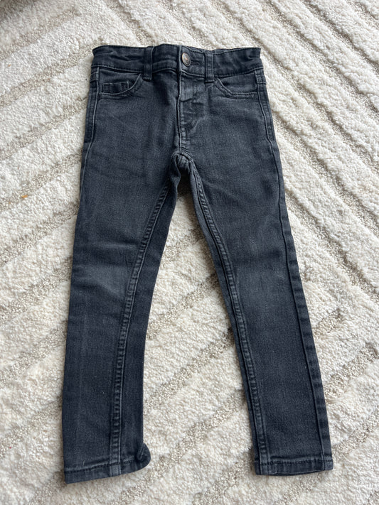 Jean noir/gris foncé skinny Kiabi - 3 ans
