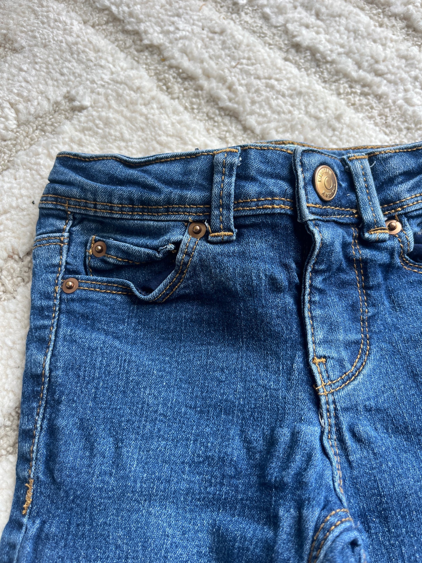 Jean bleu effet délavé skinny Kiabi - 4 ans