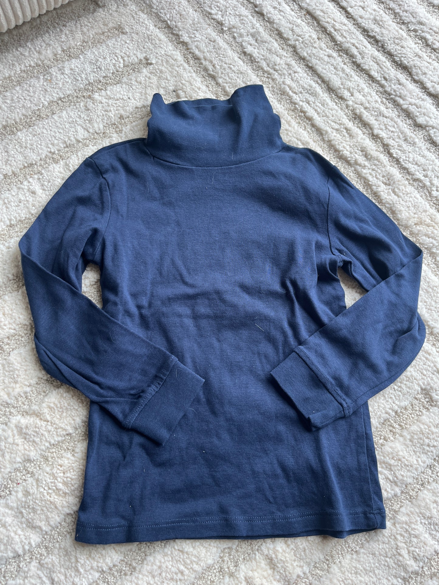 T-shirt à manches longues bleu avec col roulé - 6/7 ans