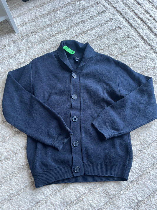 Cardigan long à manches longues bleu marine avec col - 10 ans