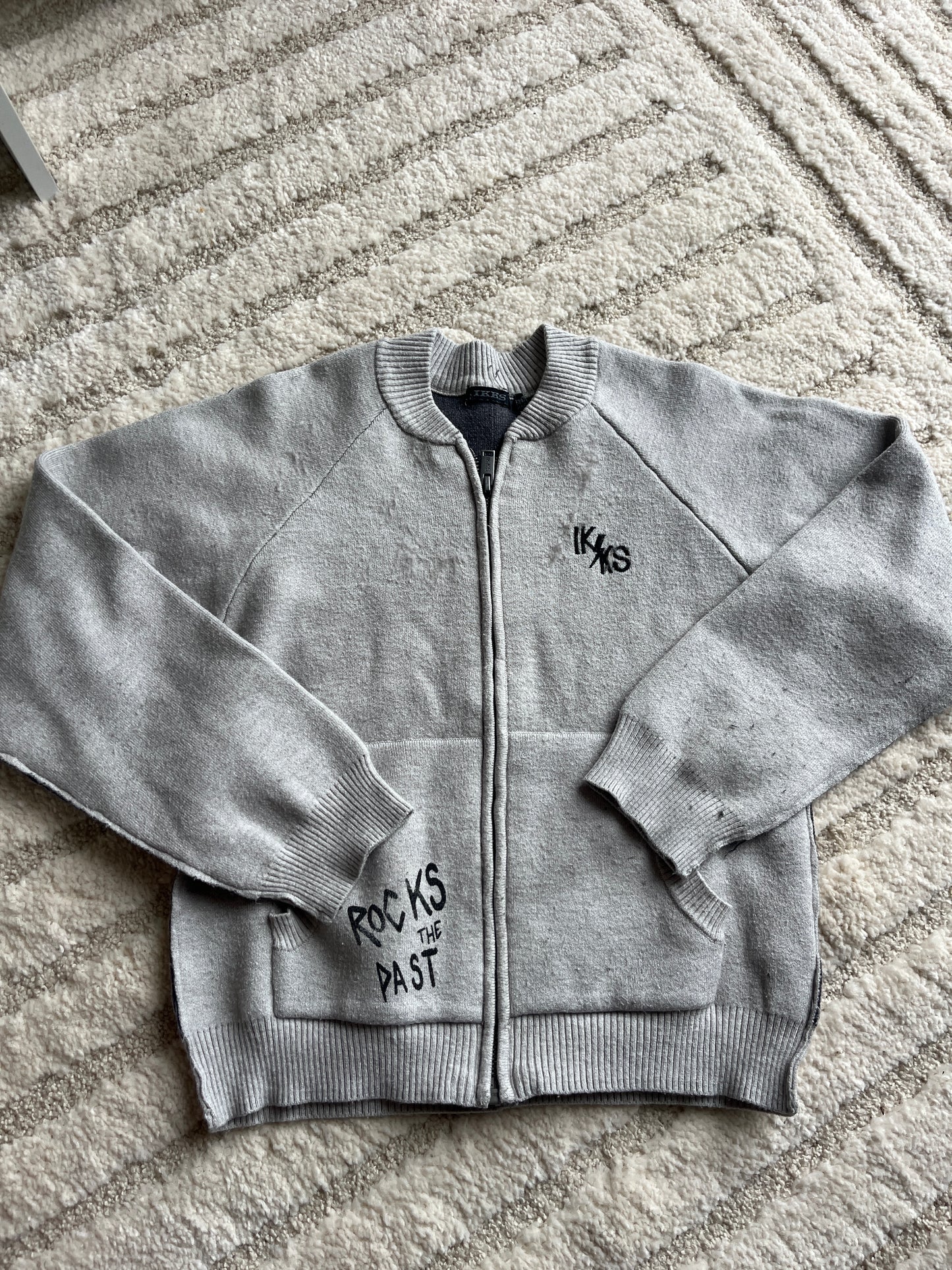 Gilet à manches longues gris à zip IKKS - 8 ans
