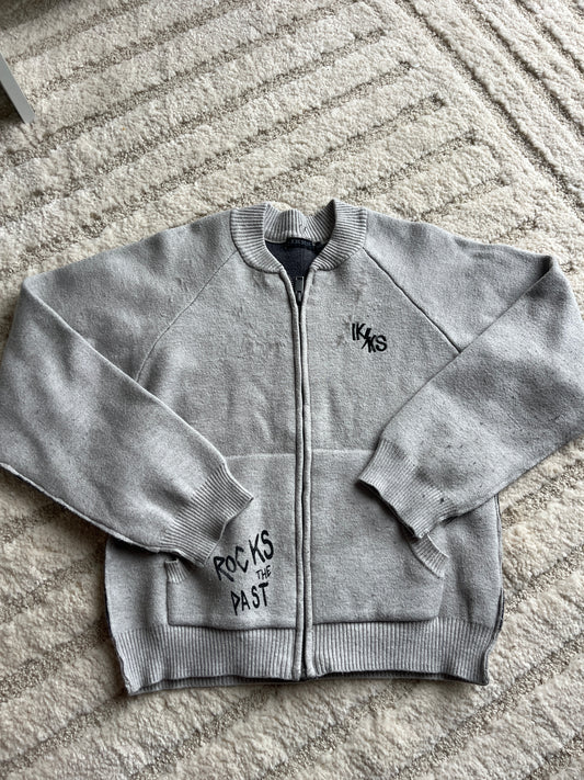 Gilet à manches longues gris à zip IKKS - 8 ans