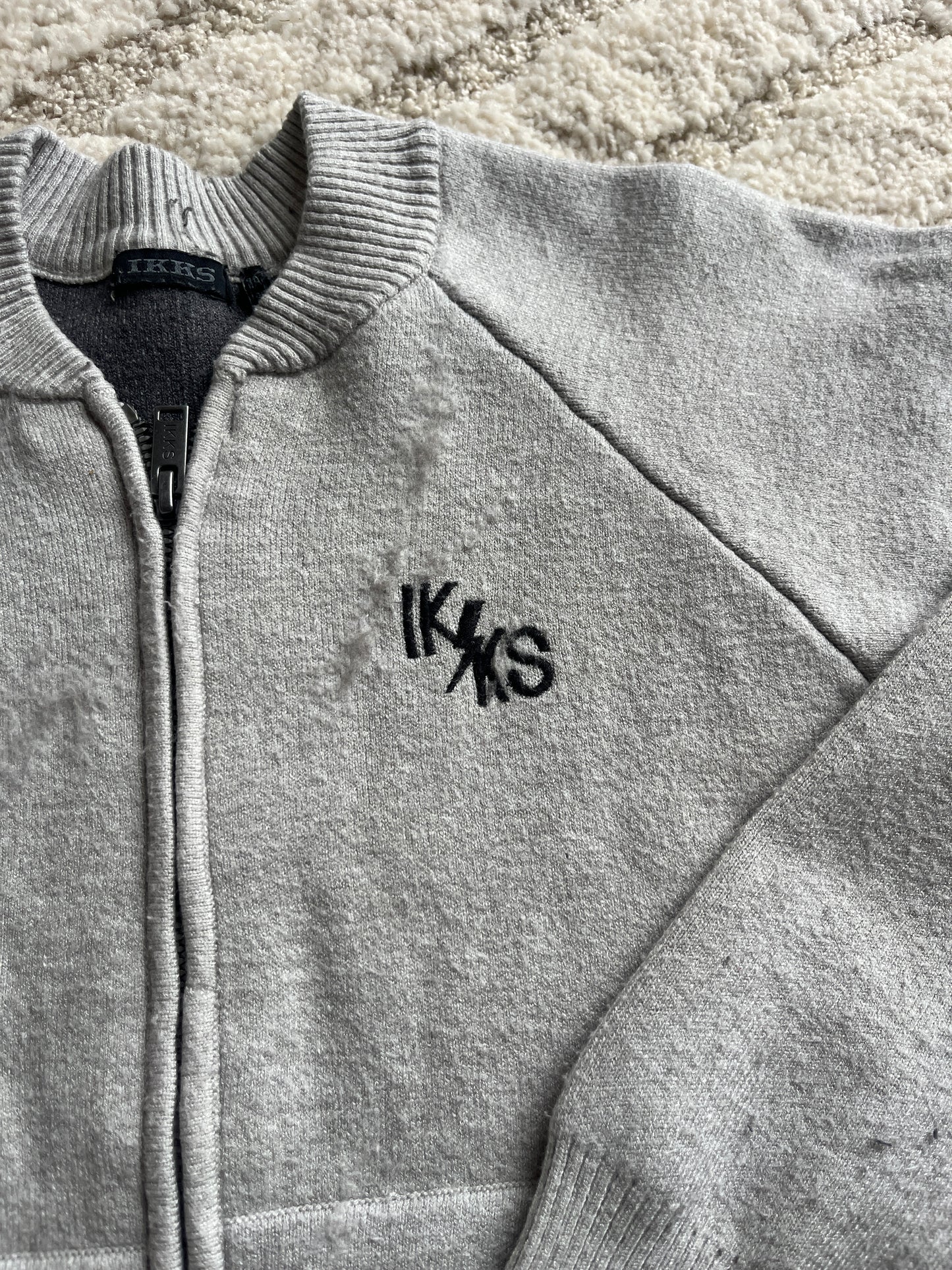 Gilet à manches longues gris à zip IKKS - 8 ans