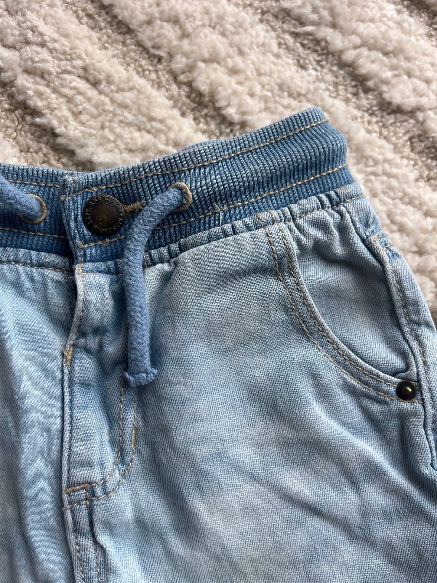 Bermuda en jean effet délavé Zara - 9/12 mois (80cm)