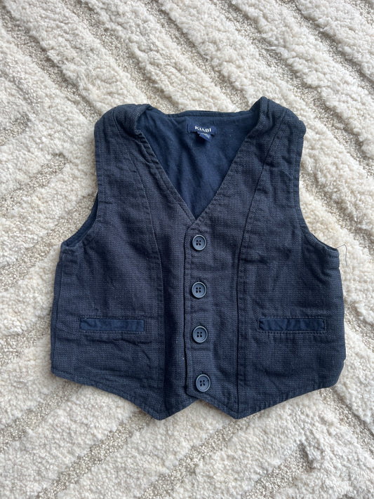 Gilet de costume sans manches bleu marine - 18 mois