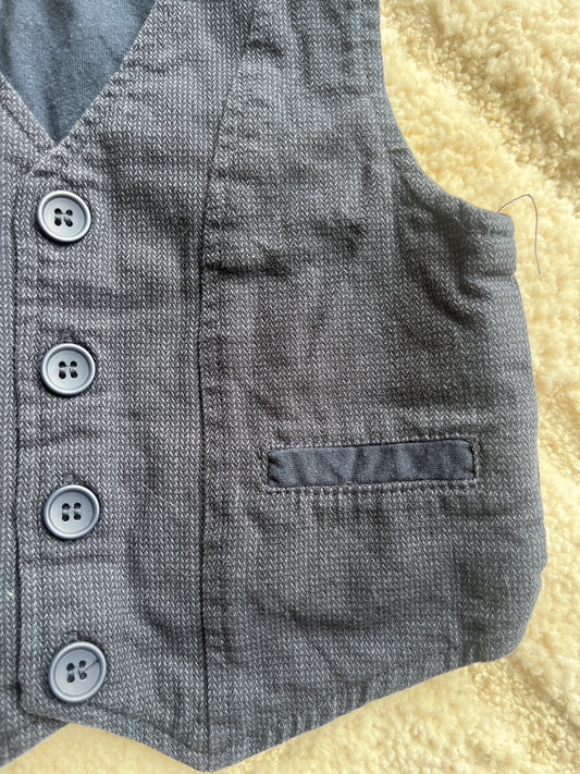 Gilet de costume sans manches bleu marine - 18 mois