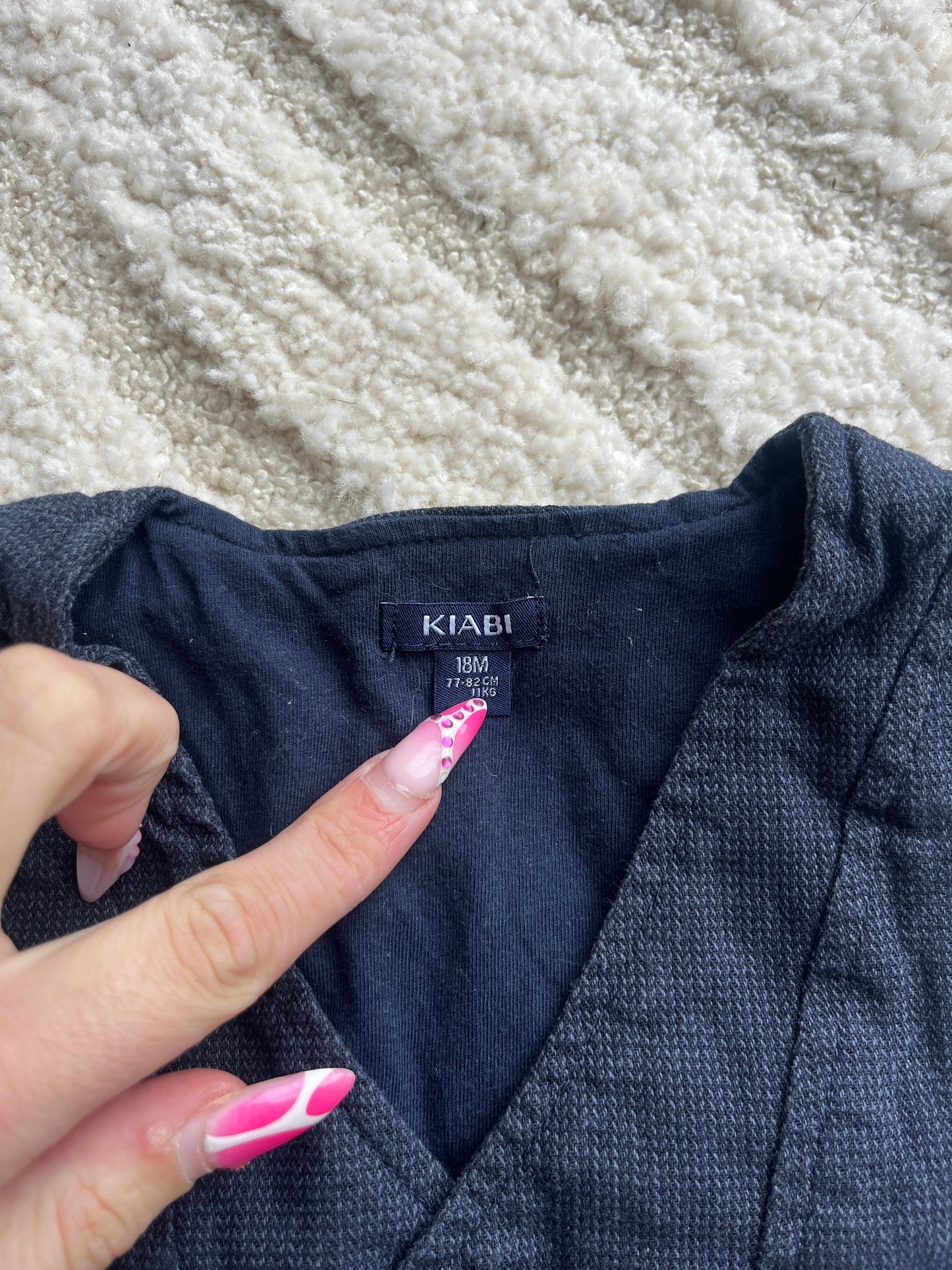 Gilet de costume sans manches bleu marine - 18 mois